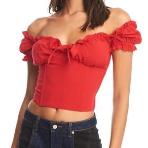 NWOT I AM GIA Naomi Top in Red